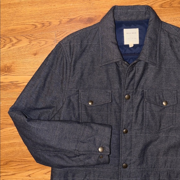 Billy Reid Other - Billy Reid Men’s Saint Bernard Quilted Italian Brass Snap Button Jacket Large